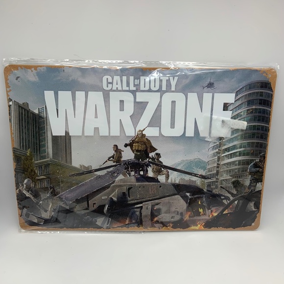 Call of Duty COD Warzone Video Game Distressed Tin Metal Sign 12" x 8" Sealed - Picture 1 of 15